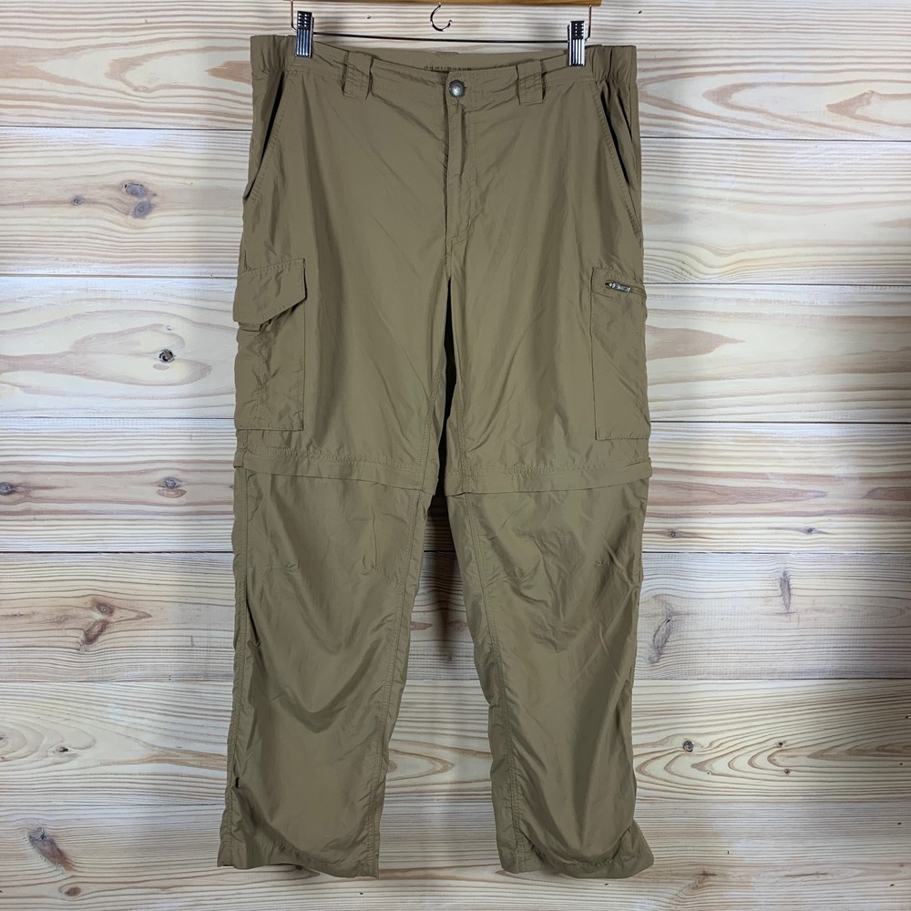 Columbia Convertible Cargo Pants Mens 36x30 Hiking Omni-Shade Zip Off Utility